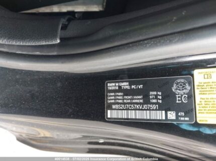 WBS2U7C57KVJ07591 2019 BMW