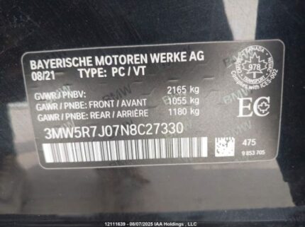 3MW5R7J07N8C27330 2022 BMW