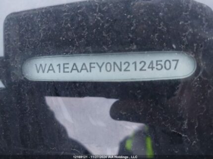 WA1EAAFY0N2124507 2022 AUDI