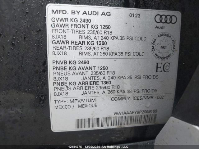 WA1AAAFY9P2099169 2023 AUDI