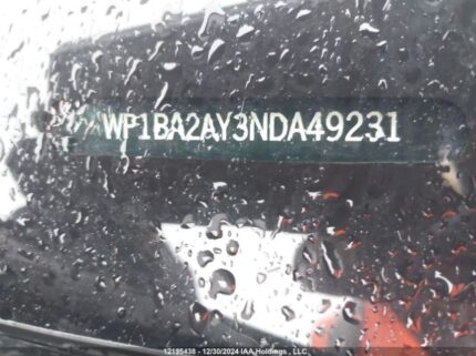 WP1BA2AY3NDA49231 2022 PORSCHE