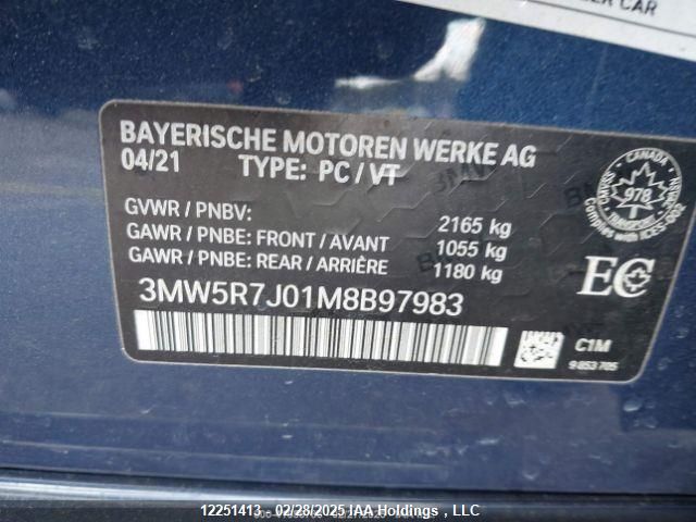 3MW5R7J01M8B97983 2021 BMW