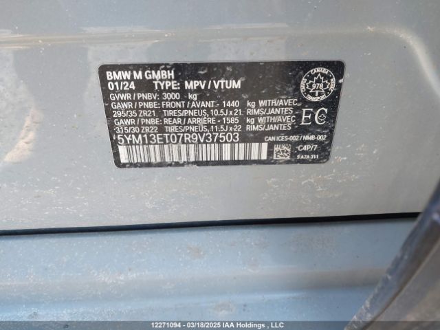 5YM13ET07R9V37503 2024 BMW