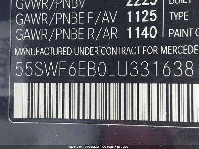 55SWF6EB0LU331638 2020 MERCEDES-BENZ