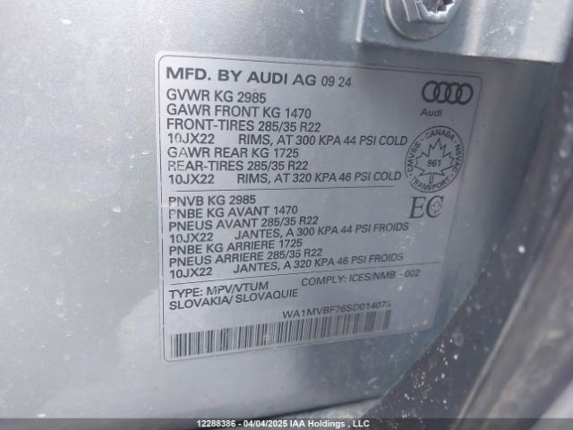 WA1MVBF76SD014075 2025 AUDI