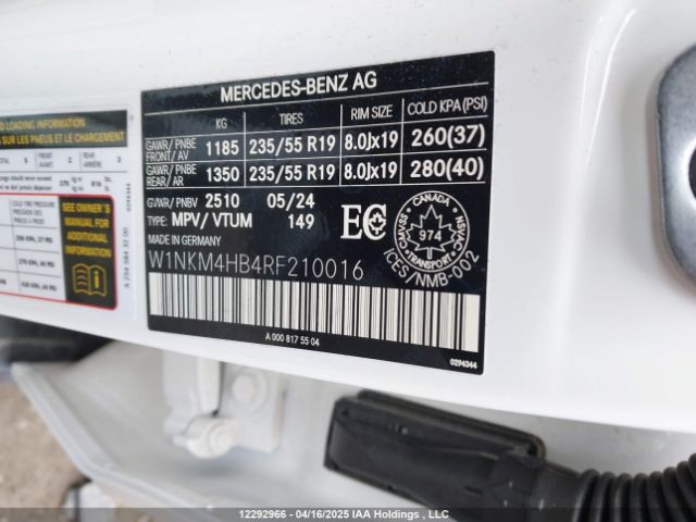 W1NKM4HB4RF210016 2024 MERCEDES-BENZ