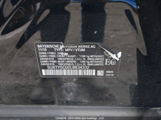 5UXTY5C02L9B34332 2020 BMW