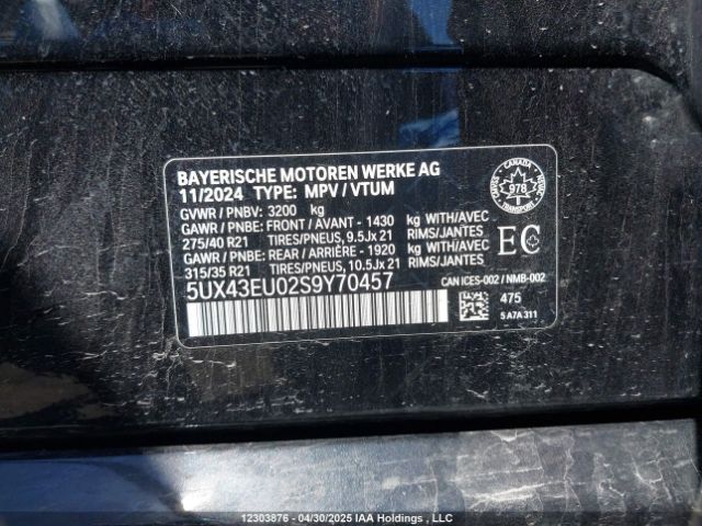 5UX43EU02S9Y70457 2025 BMW