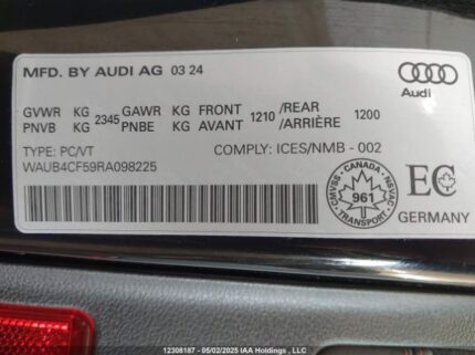 WAUB4CF59RA098225 2024 AUDI