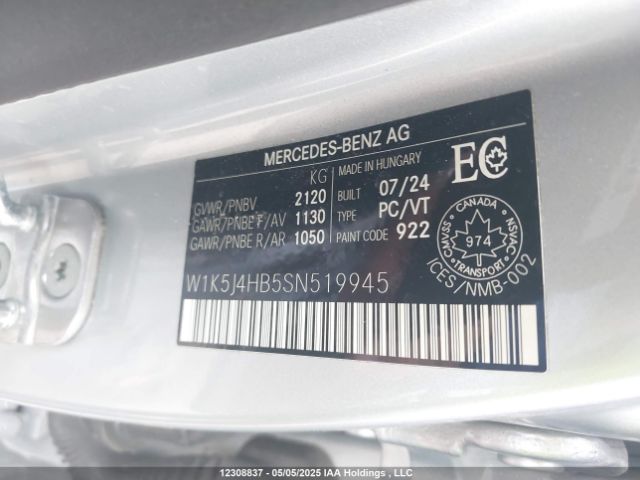 2025 MERCEDES-BENZ CLA 250 4MATIC | VIN: W1K5J4HB5SN519945