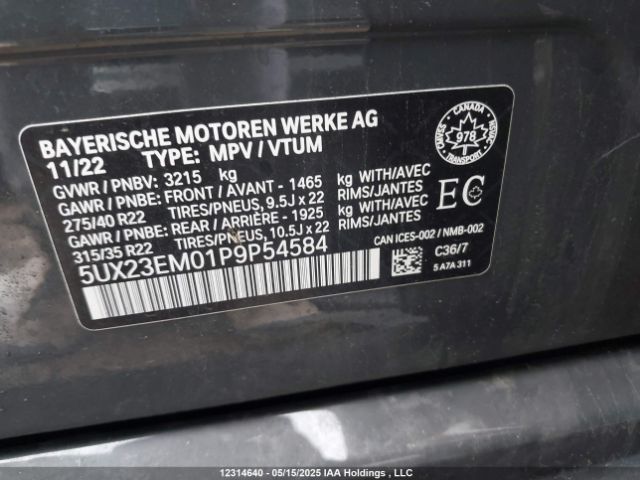 5UX23EM01P9P54584 2023 BMW