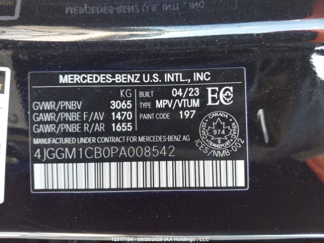 4JGGM1CB0PA008542 2023 MERCEDES-BENZ