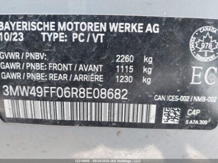 3MW49FF06R8E08682 2024 BMW