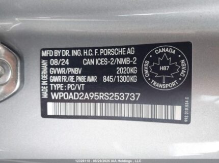 WP0AD2A95RS253737 2024 PORSCHE