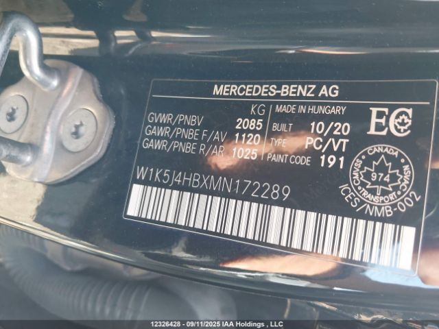 W1K5J4HBXMN172289 2021 MERCEDES-BENZ