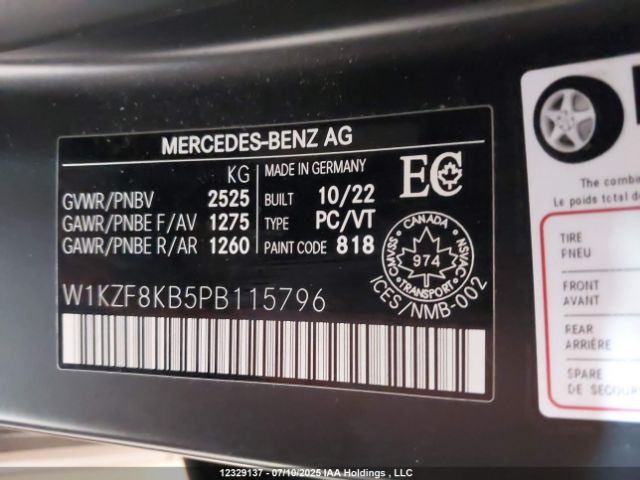 W1KZF8KB5PB115796 2023 MERCEDES-BENZ
