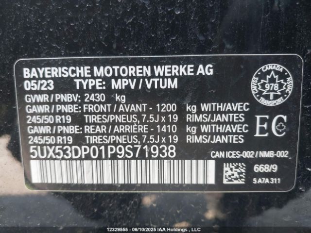 5UX53DP01P9S71938 2023 BMW
