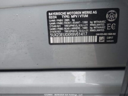 5UX23EU0XR9V61417 2024 BMW