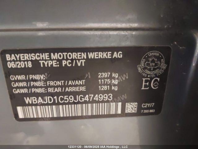 WBAJD1C59JG474993 2018 BMW