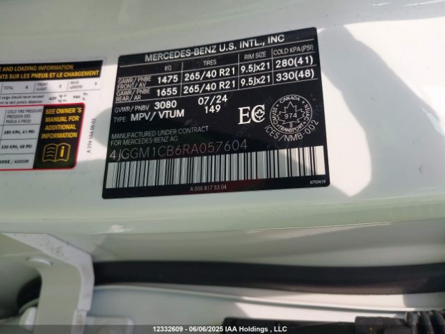 4JGGM1CB6RA057604 2024 MERCEDES-BENZ
