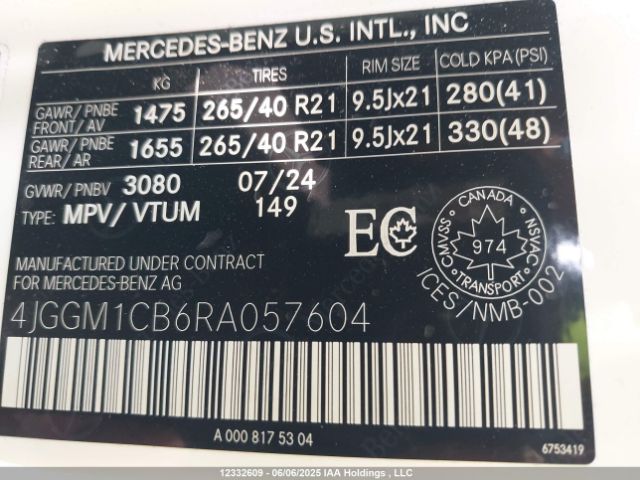 4JGGM1CB6RA057604 2024 MERCEDES-BENZ
