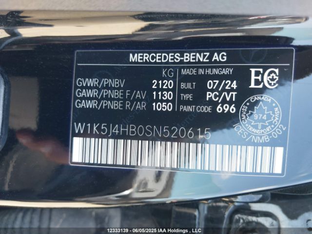 W1K5J4HB0SN520615 2025 MERCEDES-BENZ