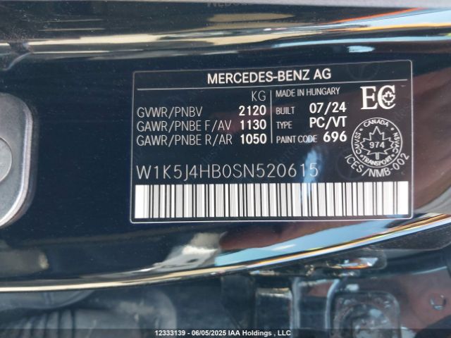 W1K5J4HB0SN520615 2025 MERCEDES-BENZ