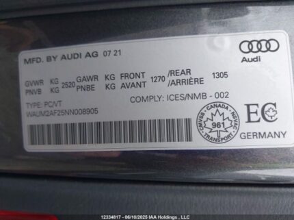 WAUM2AF25NN008905 2022 AUDI