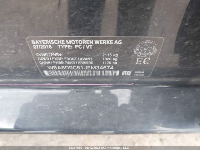 WBA8D9C51JEM34674 2018 BMW