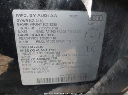 WA1ABAFY6P2153508 2023 AUDI