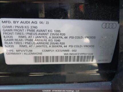 WA1M2AFZ1PP071226 2023 AUDI