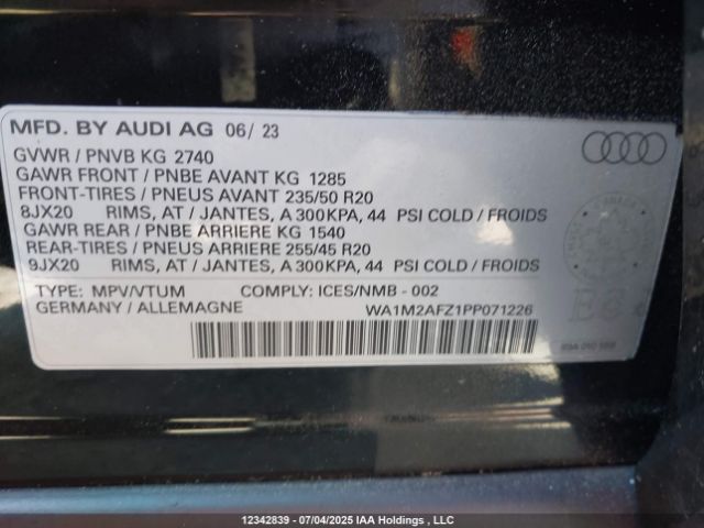 WA1M2AFZ1PP071226 2023 AUDI