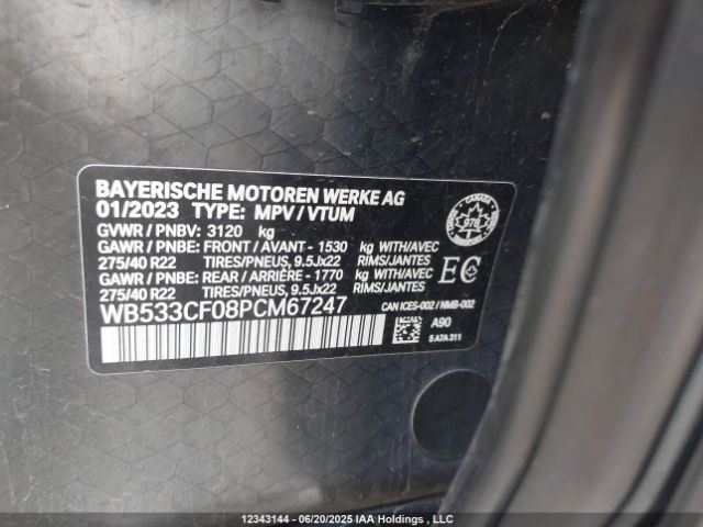 2023 BMW IX M60 | VIN: WB533CF08PCM67247