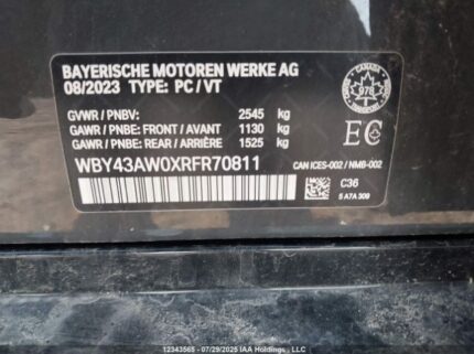 WBY43AW0XRFR70811 2024 BMW