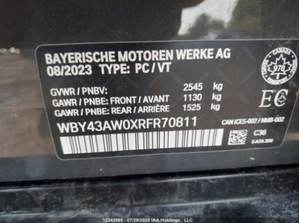 WBY43AW0XRFR70811 2024 BMW