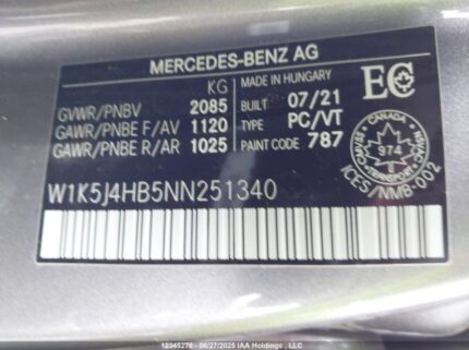 W1K5J4HB5NN251340 2022 MERCEDES-BENZ