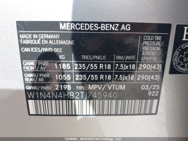 W1N4N4HB2TJ745940 2026 MERCEDES-BENZ