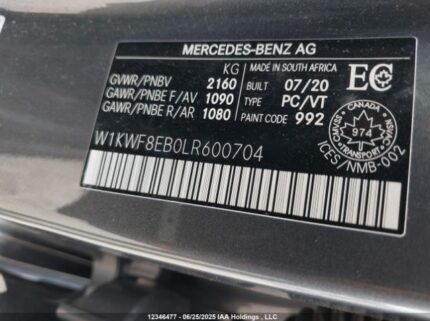 W1KWF8EB0LR600704 2020 MERCEDES-BENZ