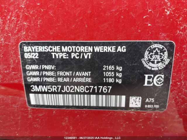 3MW5R7J02N8C71767 2022 BMW