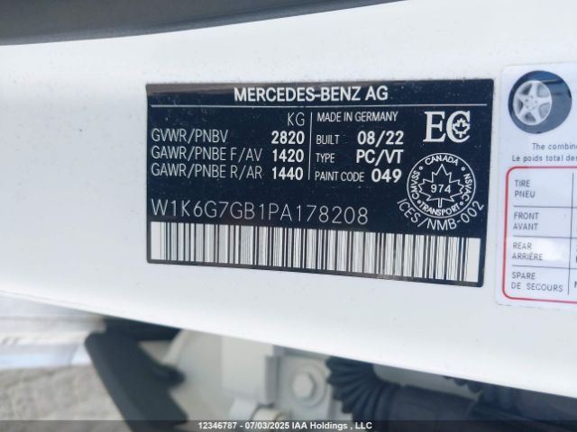 W1K6G7GB1PA178208 2023 MERCEDES-BENZ