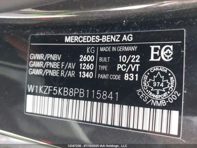 W1KZF5KB8PB115841 2023 MERCEDES-BENZ