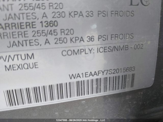 WA1EAAFY7S2015683 2025 AUDI