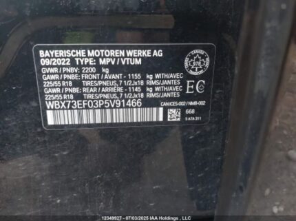 WBX73EF03P5V91466 2023 BMW