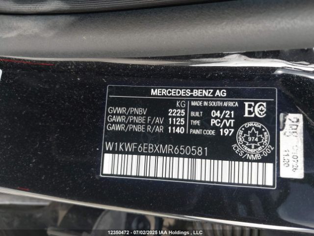 W1KWF6EBXMR650581 2021 MERCEDES-BENZ
