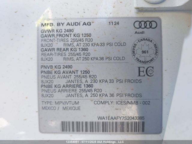 WA1EAAFY7S2043385 2025 AUDI