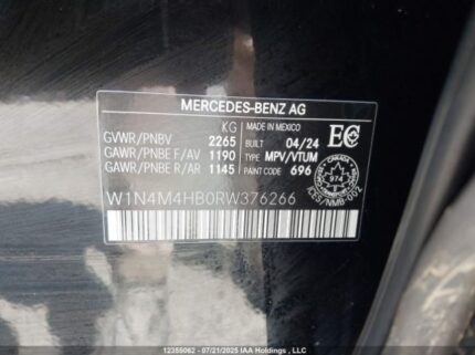 W1N4M4HB0RW376266 2024 MERCEDES-BENZ