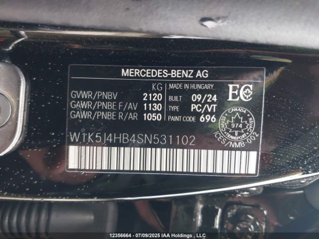 W1K5J4HB4SN531102 2025 MERCEDES-BENZ