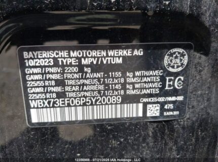 WBX73EF06P5Y20089 2023 BMW