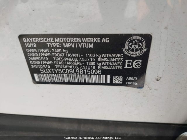 5UXTY5C09L9B15096 2020 BMW
