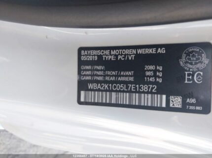 WBA2K1C05L7E13872 2020 BMW